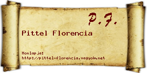 Pittel Florencia névjegykártya